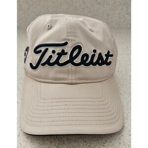 Titleist FJ Pro V1 Hat Cap Golf Adjustable Light Gray Black Embroidered